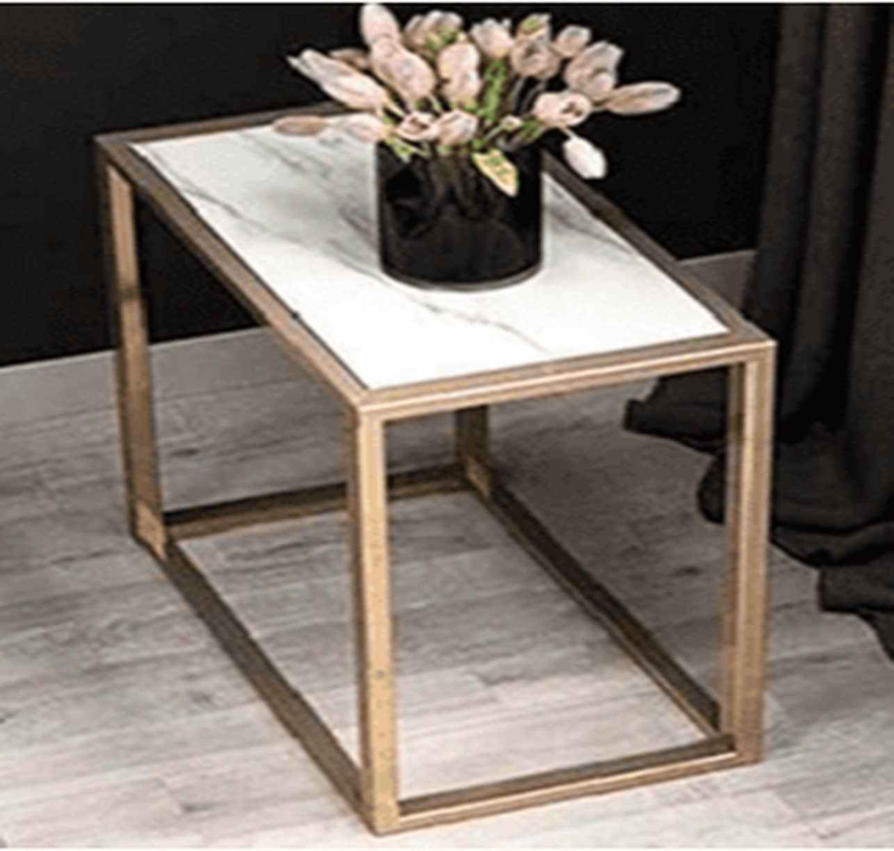 Compact Marble Top Side Table
