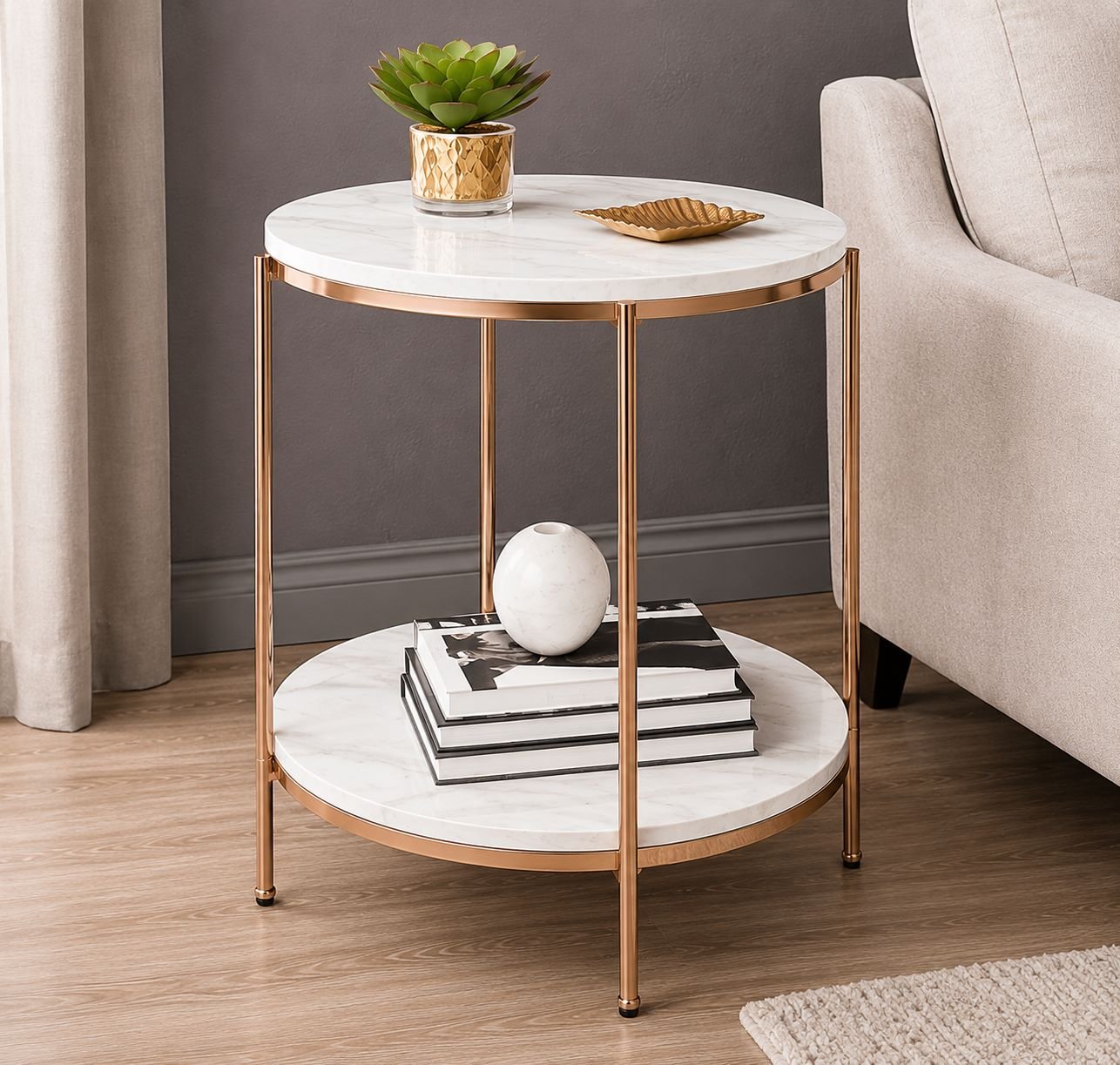 Round Marble Side Table
