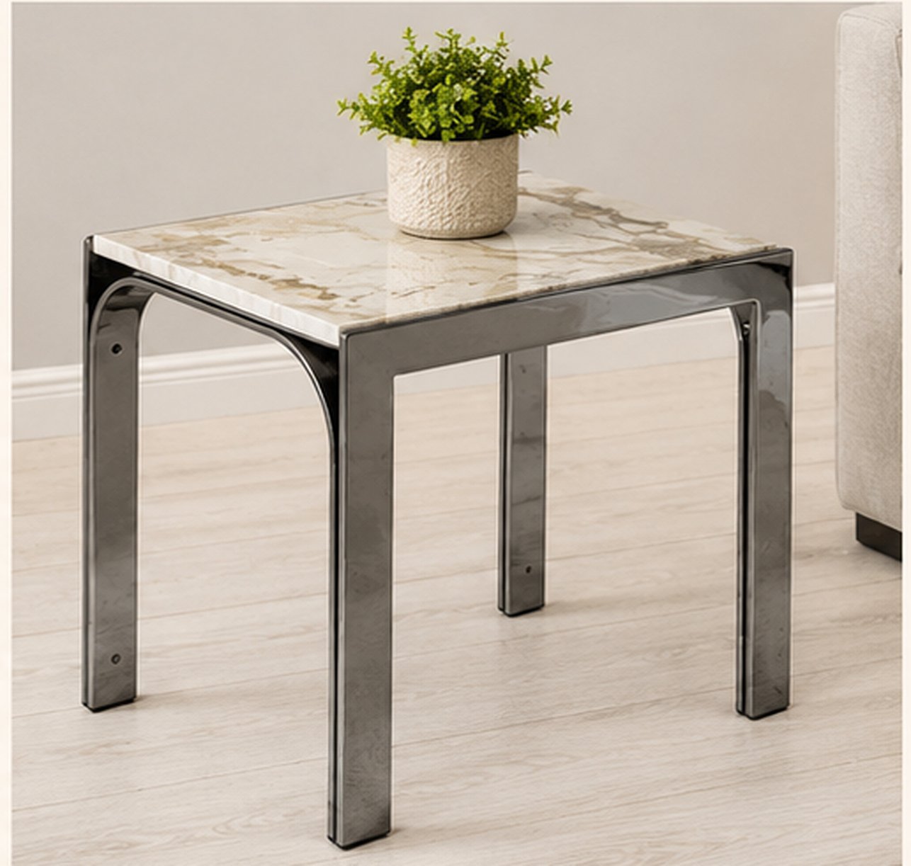Simple Marble Top Side Table